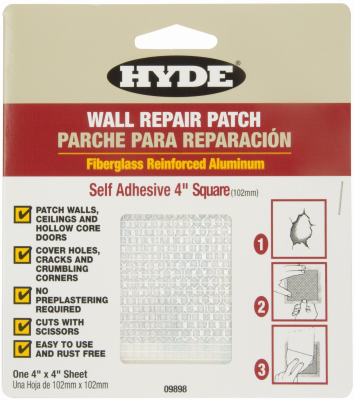 4"x4" Adhes Alum Drywall Patch