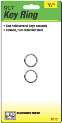 2pk 1/2" Steel Split Key Ring