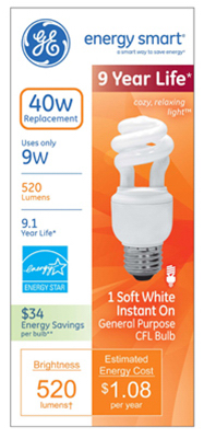 GE 10W SW Spir Bulb