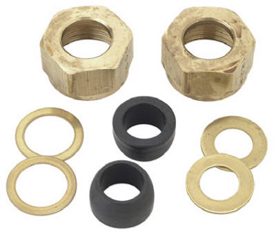 2pk Brass Faucet Supply Nuts