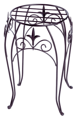 15" BLK Fin Plant Stand