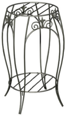 20" BLK Fin Plant Stand