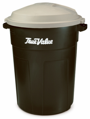 32 Gal Round Green Trash Can