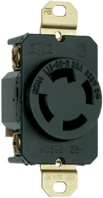 30A250V BLK 3P Outlet