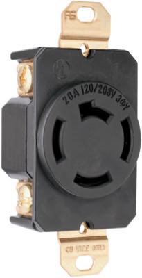 20A 208V BLK LockOutlet