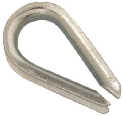 Campbell T7670629 Wire Rope Thimble, 1/4 in Dia Cable, Malleable Iron,