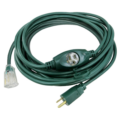 25' 14/3 Green Extension Cord