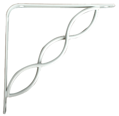 6"WHT STL Shelf Bracket