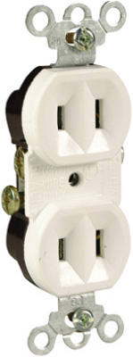 15A White 2 Wire Outlet