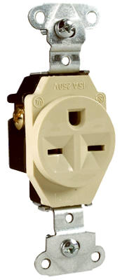 15A  Ivory 6-15r Single Outlet