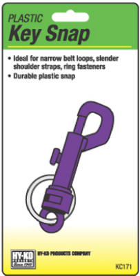 Plastic Key Snap With Split Ring