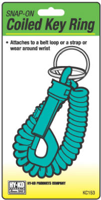 Coiled Key Ring W/ Plastic Snap