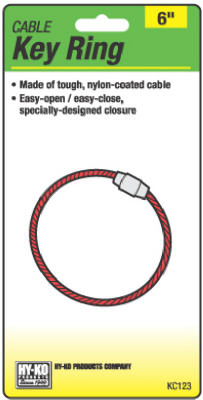 Nylon Coated Cable Key Ring