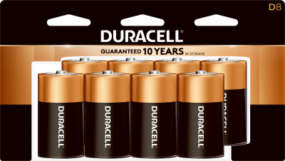 Duracell 8PK D Alkaline Battery