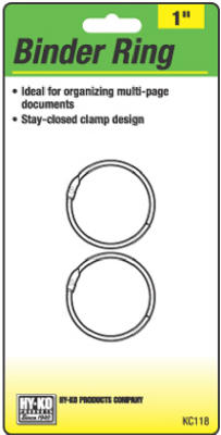 2pk 1" Metal Binder Rings
