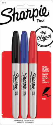 Sharpie 30173 Permanent Marker, Fine Lead/Tip, Assorted Lead/Tip