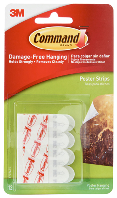 12Pk Poster Strip With Command