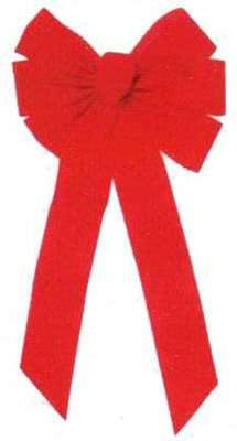 7 Loop Red Velvet Bow