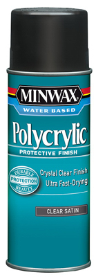Polycrylic Aerosol Satin Water-Based Finish, 11.5-oz.