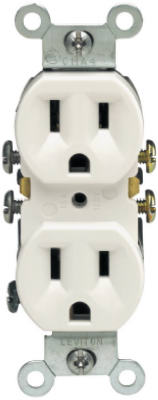 15A WHT DPLX Receptacle