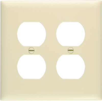 Ivory 2 Gang Outlet Wallplate