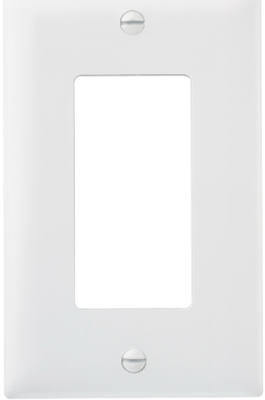 White 1G Decor Wallplate