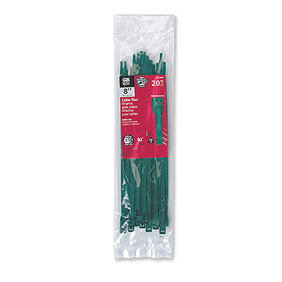 20PK 8" Green Cable Ties