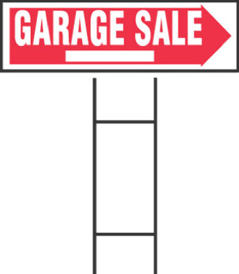 10x24 Garage Sale Arrow