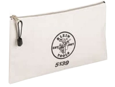 White Canvas Zipper Bag