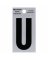 2" Black/Silver Letter:  U