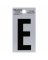 2" Black/Silver Letter:  E