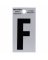 2" Black/Silver Letter: F