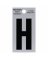 2"BLK Letter H Adhesive