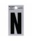 2" Black/Silver Letter:  N