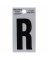 2" BLK Letter R Adhesive