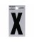 2" Black/Silver Letter:  X