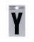 2" Black/Silver Letter:  Y