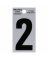 2" Black #2 Adhesive Number