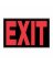 8x12 BLK/RED Exit Sign