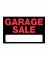 8x12BLK/RED Garage Sign