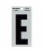 3" Black/Silver Thin Letter: E