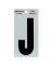 3" Black/Silver Thin Letter: J