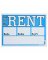 10x14 BLU/WHT Rent Sign