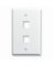 WHT 1G 2Port Wall Plate