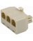 Ivory Triplex 3 Line Jack