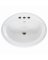 19" WHT RND Bath Sink