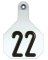 25PK LG WHT Number Tag