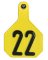 25PK LG YEL Number Tag