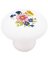 1-3/8" White Ceramic Flower Knob