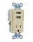 15A Ivory Combo USB Charger